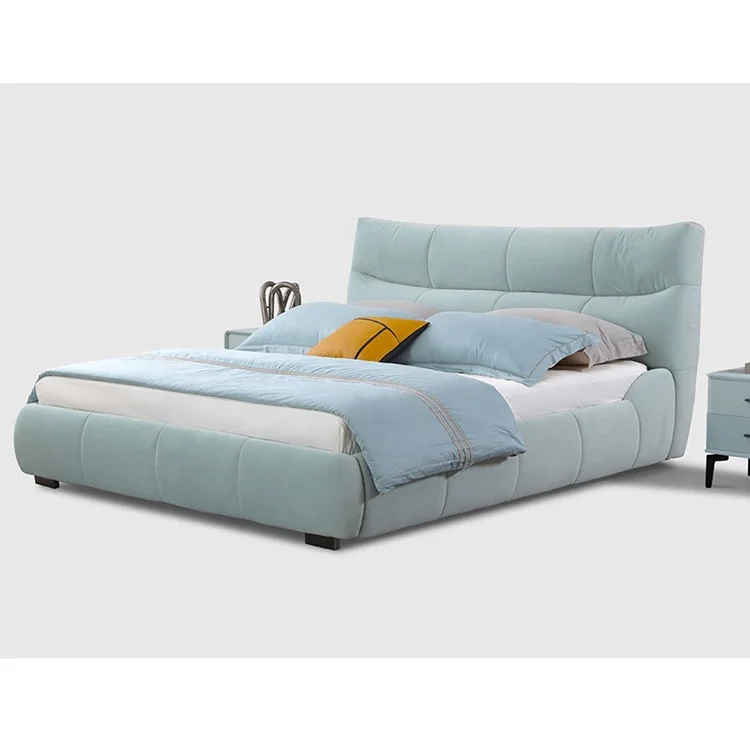 Luxury Bedroom Modern Double Bed with Storage Space Up-holstered Beds king Size Bed