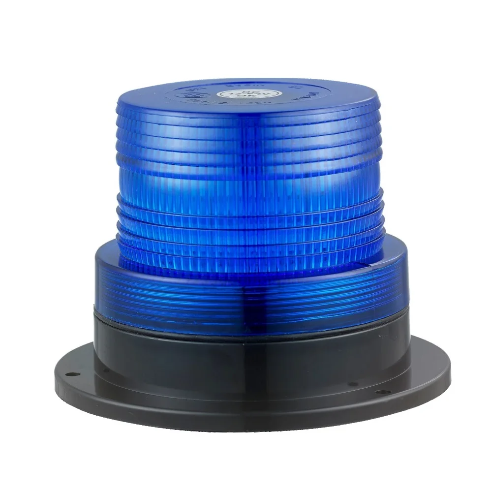High Performance Blue LED Beacon DC 10-80V LED Strobe Lamp Car Warning Light With Screws install / Sucker Magnetic
