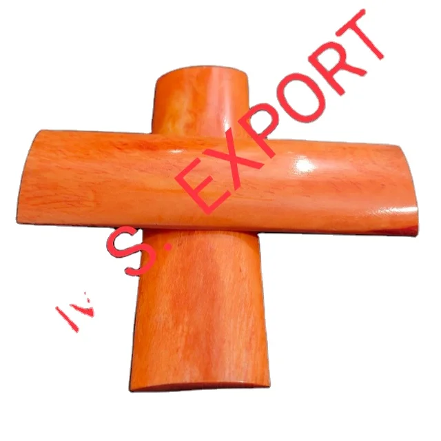 CAMEL BONE SCALE-DYED ORANGE STABILIZED  STAG BONE KNIFE HANDLE RADIUS SCALE  DYED BONE ORANGE COLOR