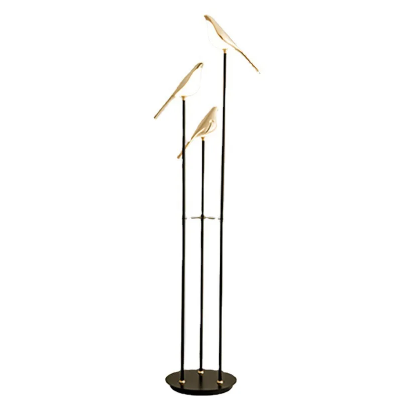 Zhongshan Modern Indoor Bird Gold Standing Lighting LED Dimmable Floor Lamp for Living Room