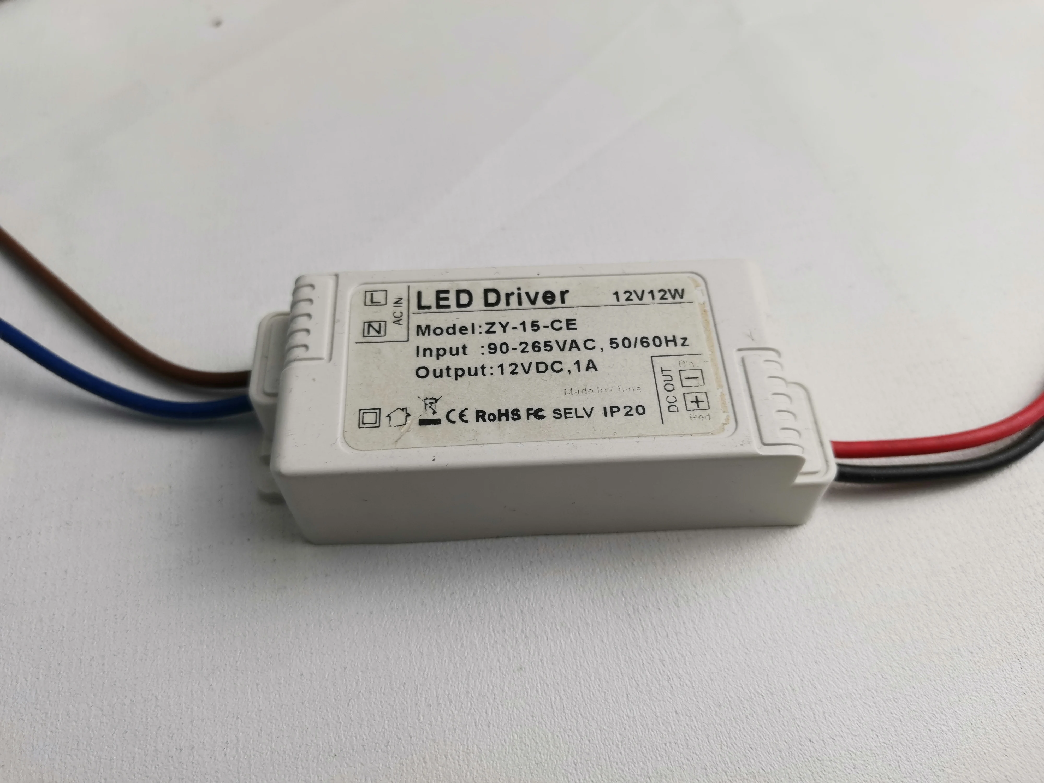 Высокое качество ZY-10 пластиковый корпус питания 12 Вт AC90-265v В 1А светодиодный драйвер