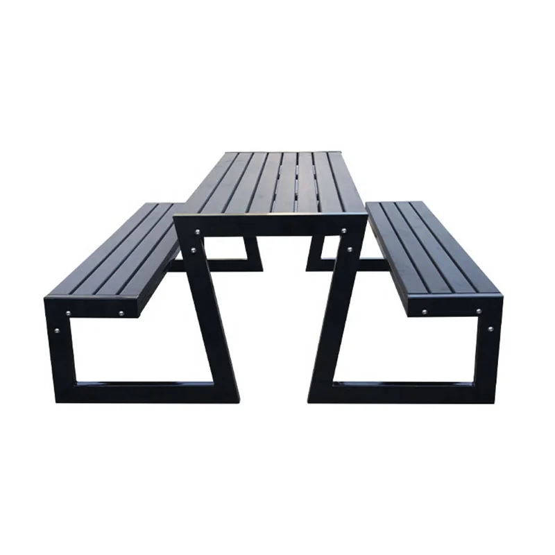 outdoor furniture commercial long wooden picnic table outside restaurant hotel patio rectangular antique dining table chair