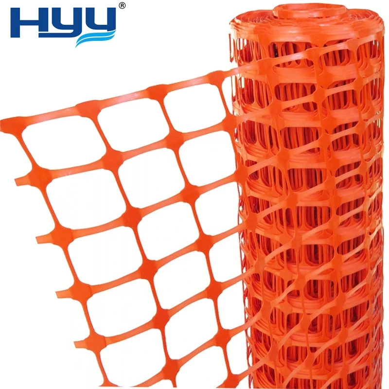 100GSM Orange Safety Fence Tensile Plastic Mesh For Construction Barrier Warning Fence Netting