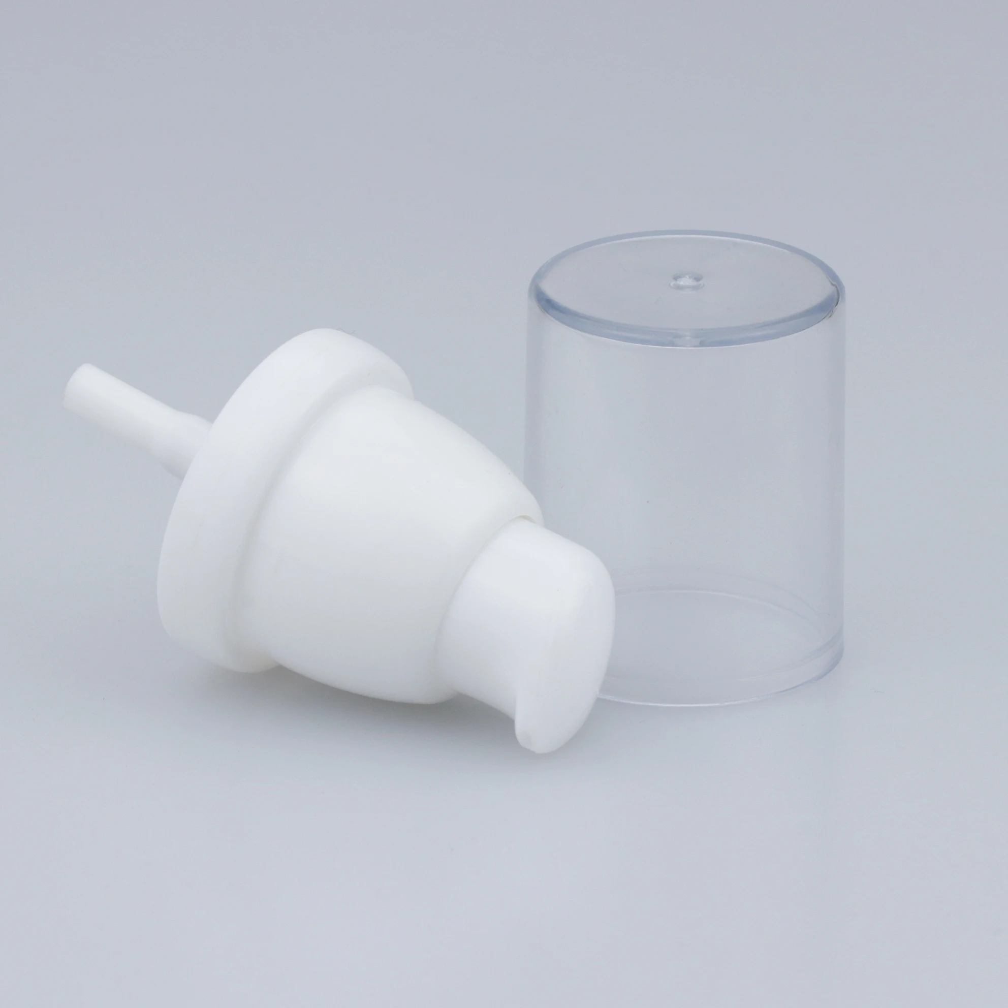 Manufacturer Cosmetic Packaging 18/410 pure plastic plating large double layer spray pump emulsion pump AS transparent cove