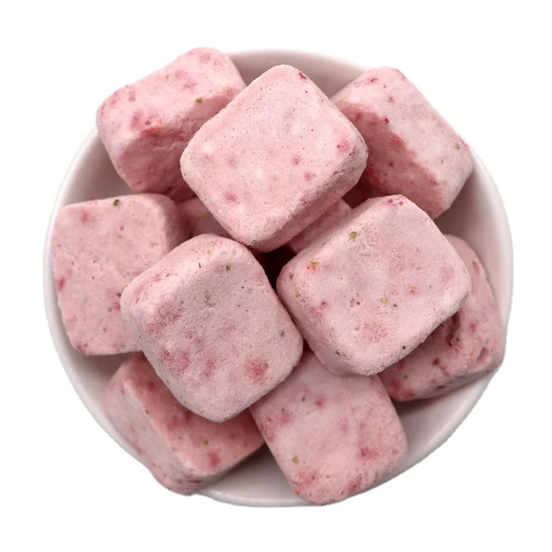 Factory Supply Hot Sale Snack Biscuit Tea Oatmeal Chocolate Ice Cream Yogurt Dried Yogurt Freeze With Fruits Cube