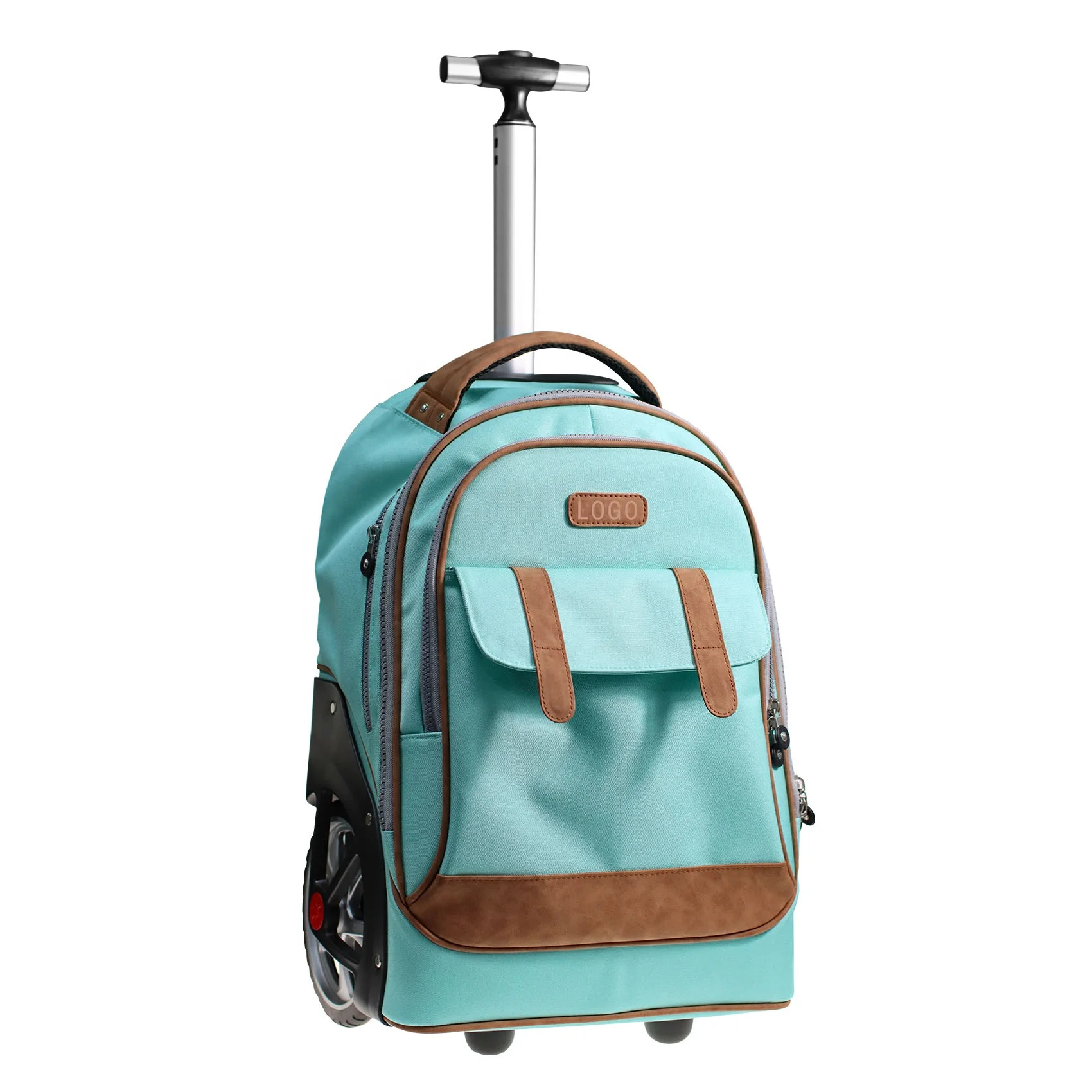 School Bags Trolley Wheels Climbing Backpack for Students Business Travel Bag Wheels Backpack Large Capacity