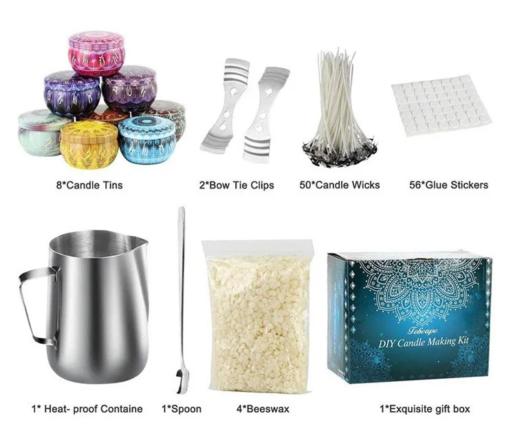 New 2022 DIY Candle Set Soy Wax Candles Making Kit Supplies