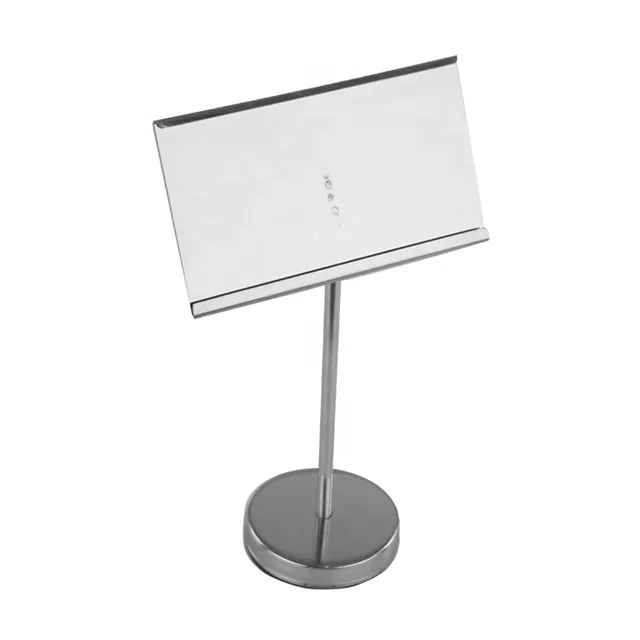 
Stainless Steel Menu Stand Metal Name Card Bracket Hotel Buffet Table Number Clamp Wedding Banquet Table Sign Stand 