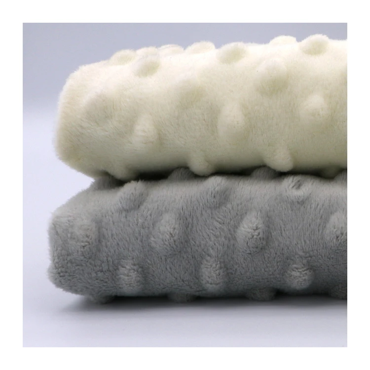 
Wholesale Colorful Super Soft Minky Dot Plush Crystal Velvet Fabric For Baby Blanket 