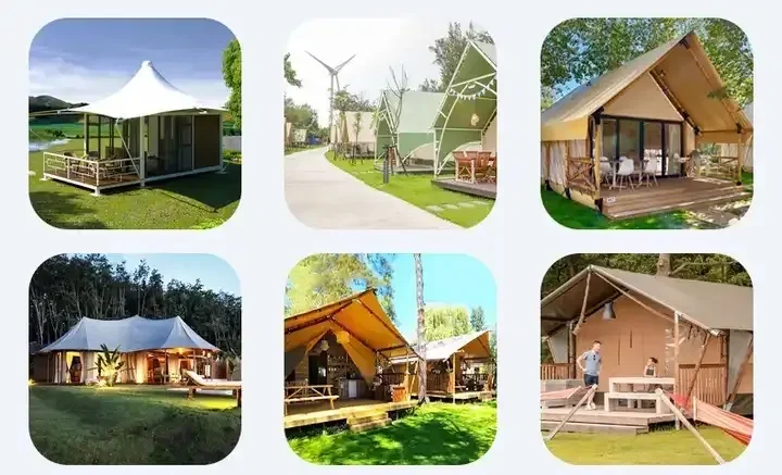 Outdoor Aluminum Frame Hanging Tent Durable PVC Fabric Pent House Geodesic Dome Tent for Wedding & Event for Camping