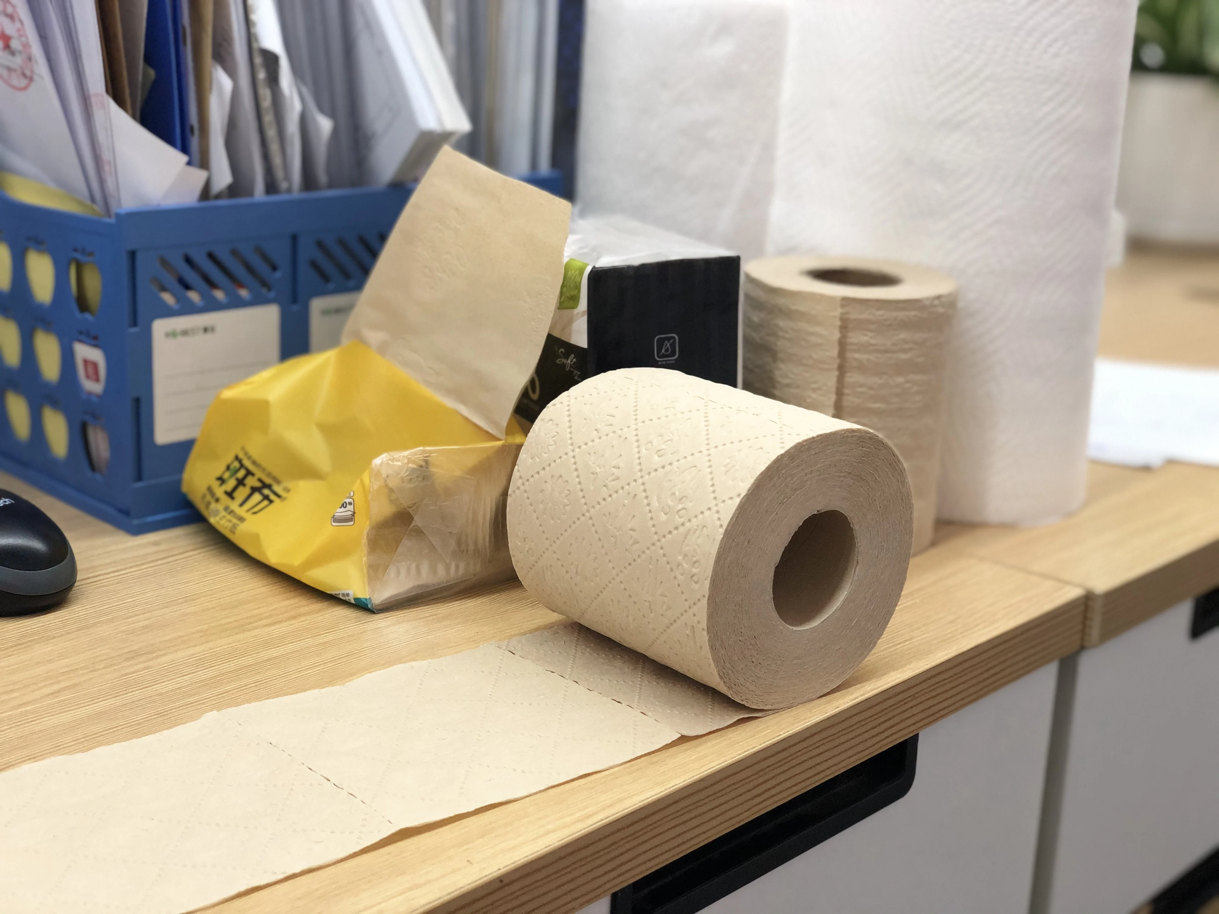 4Ply Bamboo Bathroom Tissue Equipment Embossed Toilet Paper