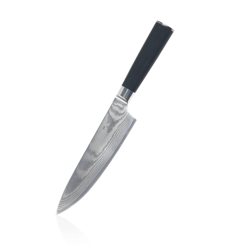Best quality 8 inch chef knife with damascus steel and VG10 blade real damascus knife
