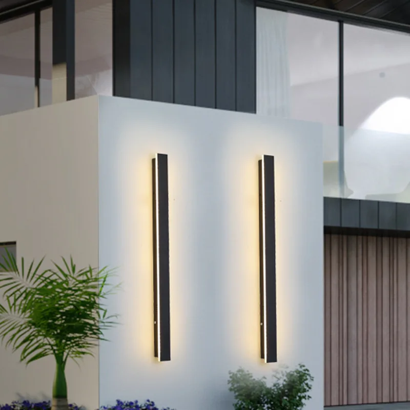 IP65 Waterproof Outdoor Wall Light 30-240cm Long Strip Wall Mounted Lights Facade lighting Wall Lamps Outside