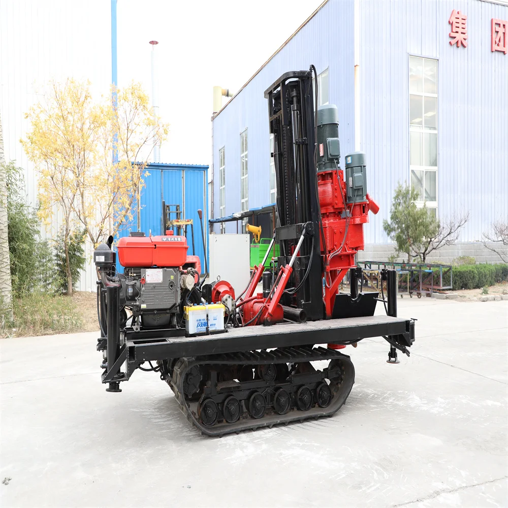 300 m water well rig portable Wheeled Pneumatic borehole deep water well drilling rig machine drilling rig