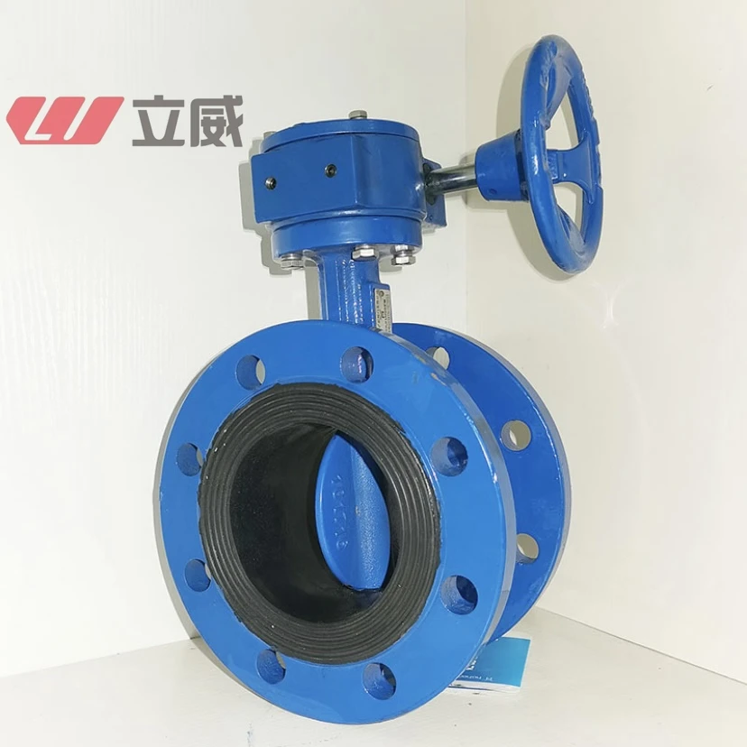 Dn 150 6 дюймов wcb epdm Сидящая с двойным фланцем клапан-бабочка
