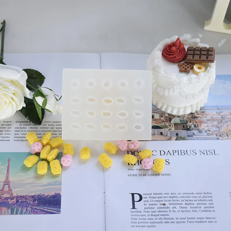 YW149 DIY 3D Puff Granules Solid Yogurt Granules Cake Flipping Sugar Chocolate Aroma Mold silicone chocolate mold