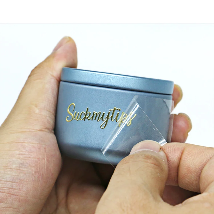 Customized logo Personalized design high-quality printing 3D shiny self adhesive metal transfer sticker Packaging labels
