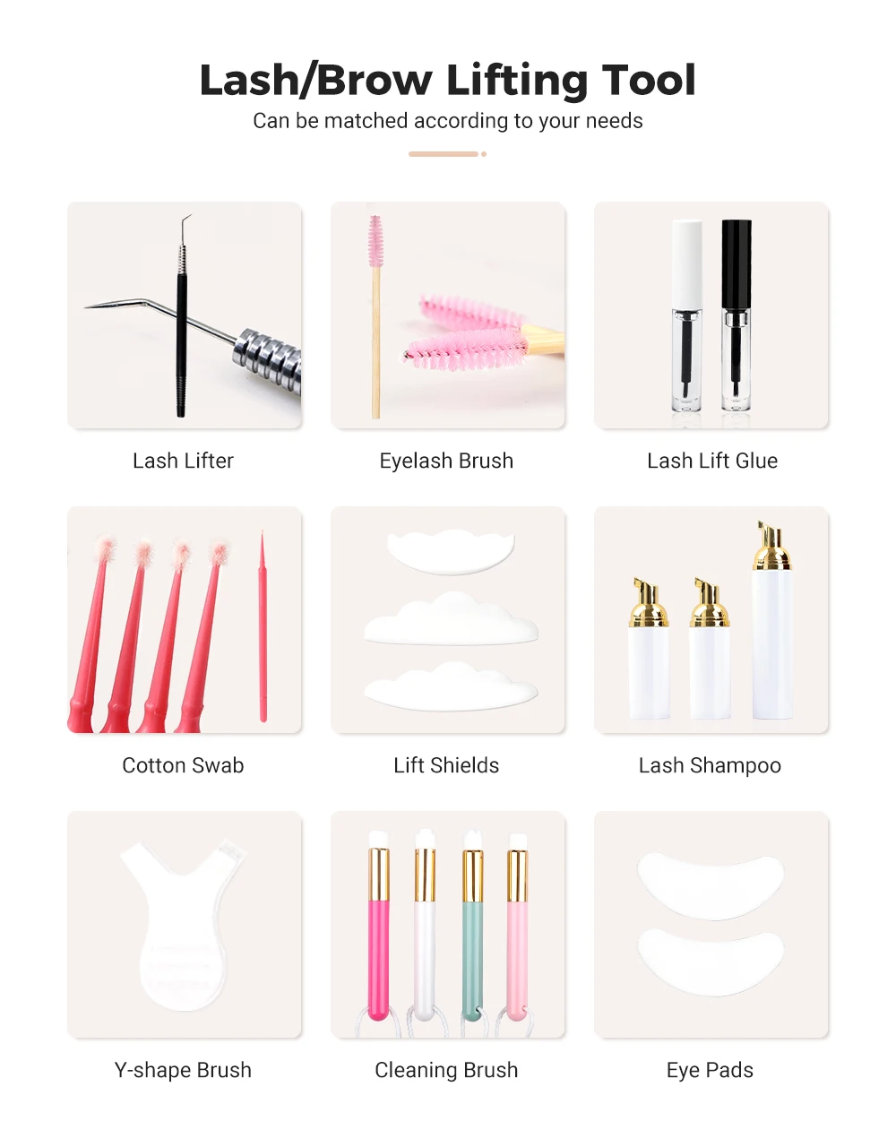 Eyelash Lamination Custom Logo Lash Lifting tool shields rods pads brow lamination kit professional Lash lift Kits