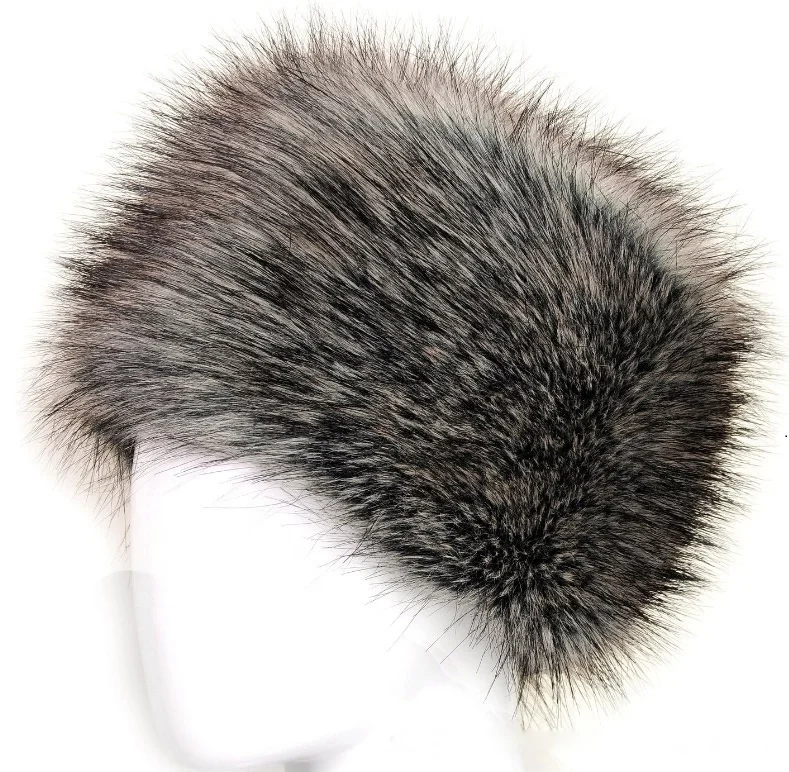 
Womens Faux Fox Fur Russian Style Headband Winter Earwarmer Earmuff Hat 