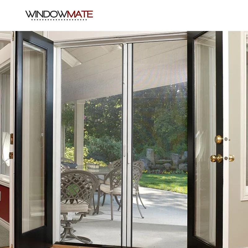 Direct selling electric motorized mosquito door garage screen sliding windows with baby safety mosquito net Semi-finished