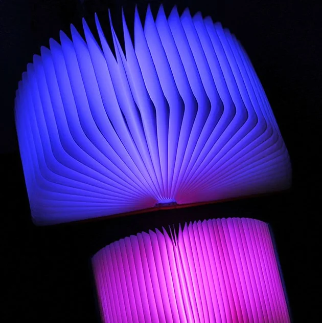 Пять цветов мини-книга Форма светодиодный светильник экономии энергии аккумулятора светодиодные настольные лампы