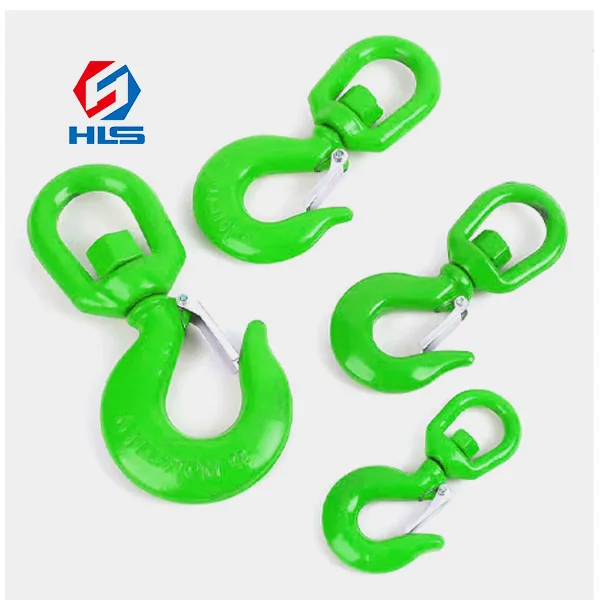 Eye  Rigging Hardware S322 Drop Forged Chain Swivel Hoist Hook Swivel Lifting Hook 5 Ton Lifting Swivel Hooks