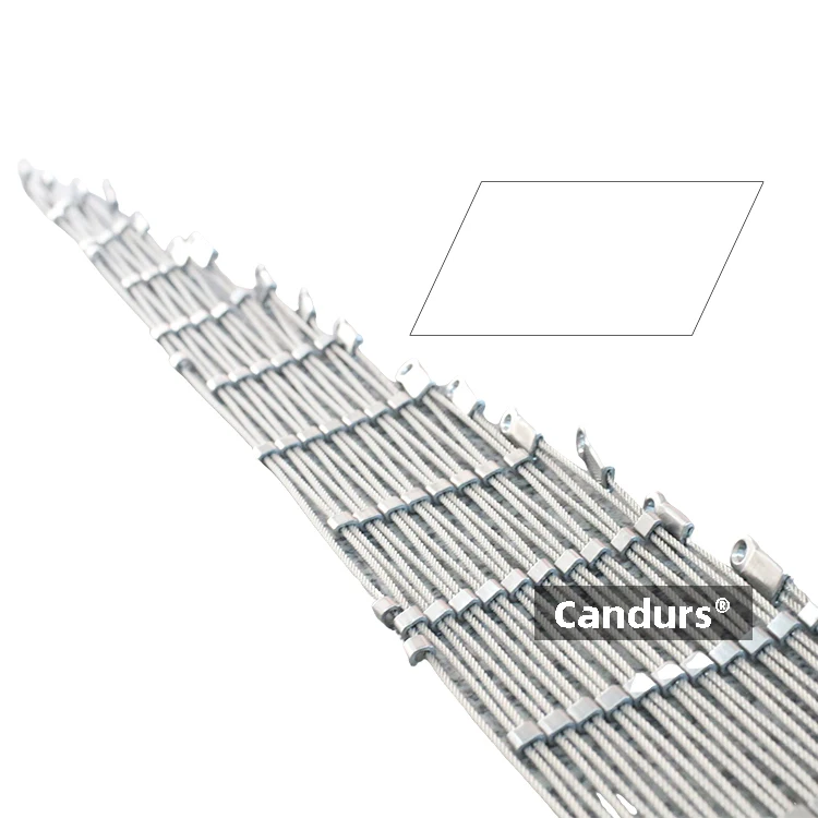 
Custom 7x7 1.5mm 2mm 316 Vertical Horizontal Flexible Stair Railing Stainless Steel Rope Mesh 