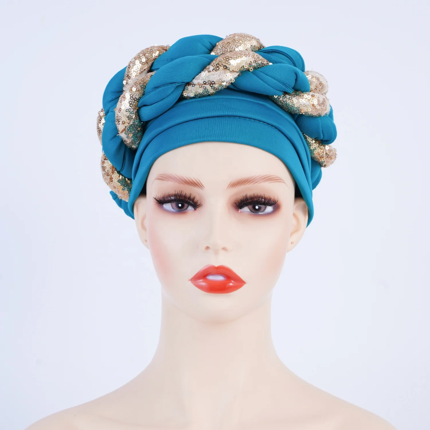Factory direct luxury cap african Muslim turbans cap hat for women