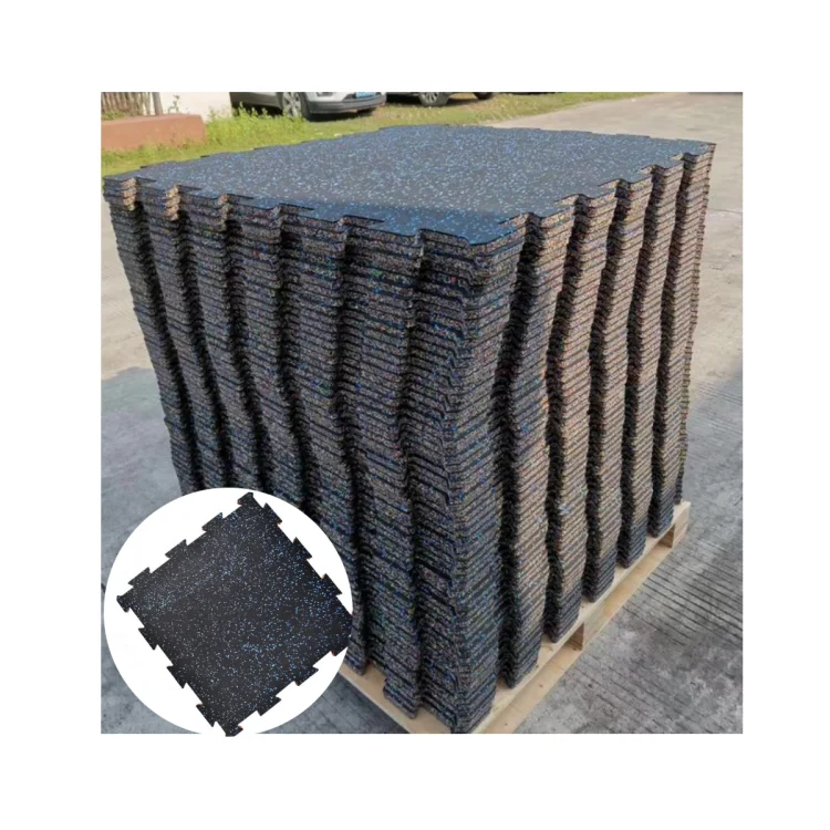 Anti-slip Fitness Sports 10/15/20mm Gym Floor Mats Rubber Interlocking