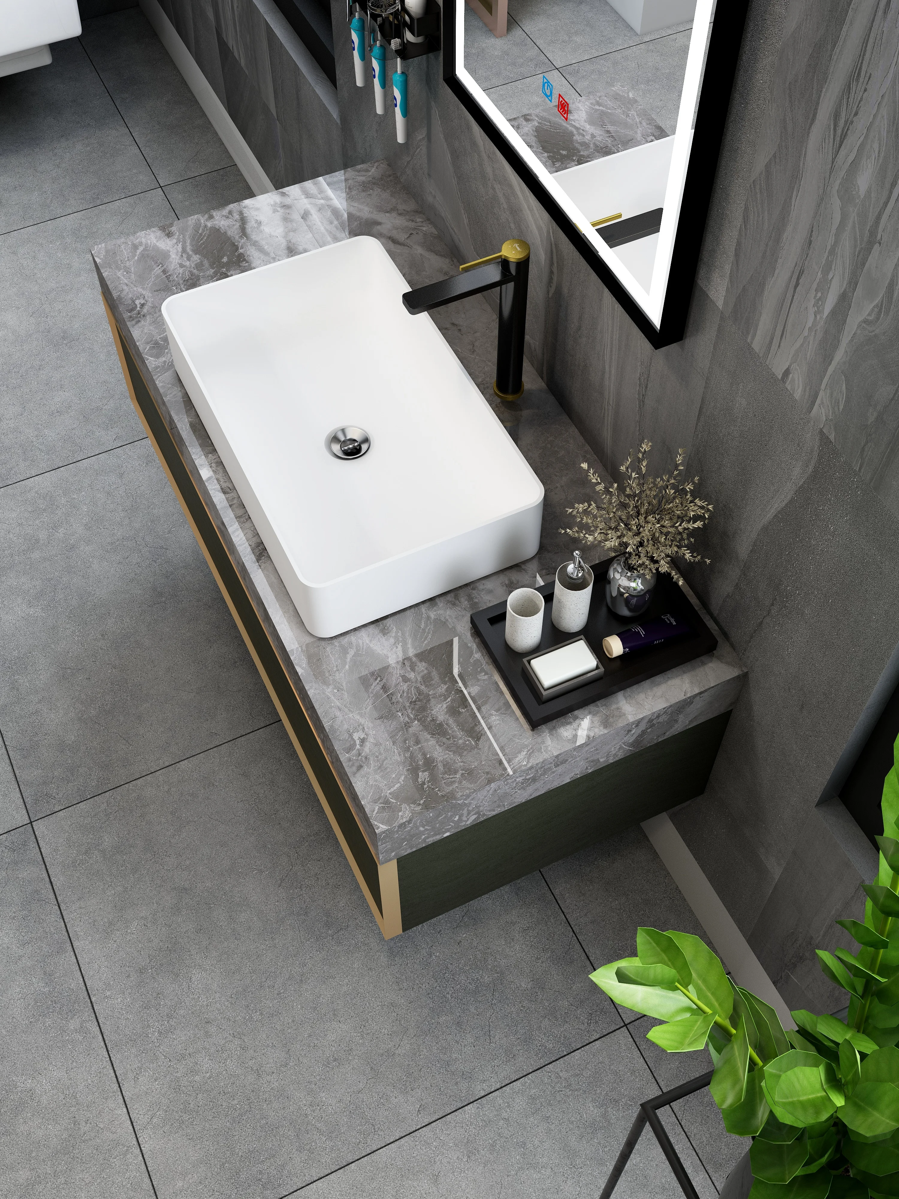 Bathroom soaking bath tub artificial stone rectangle 2 person walk in bathtub