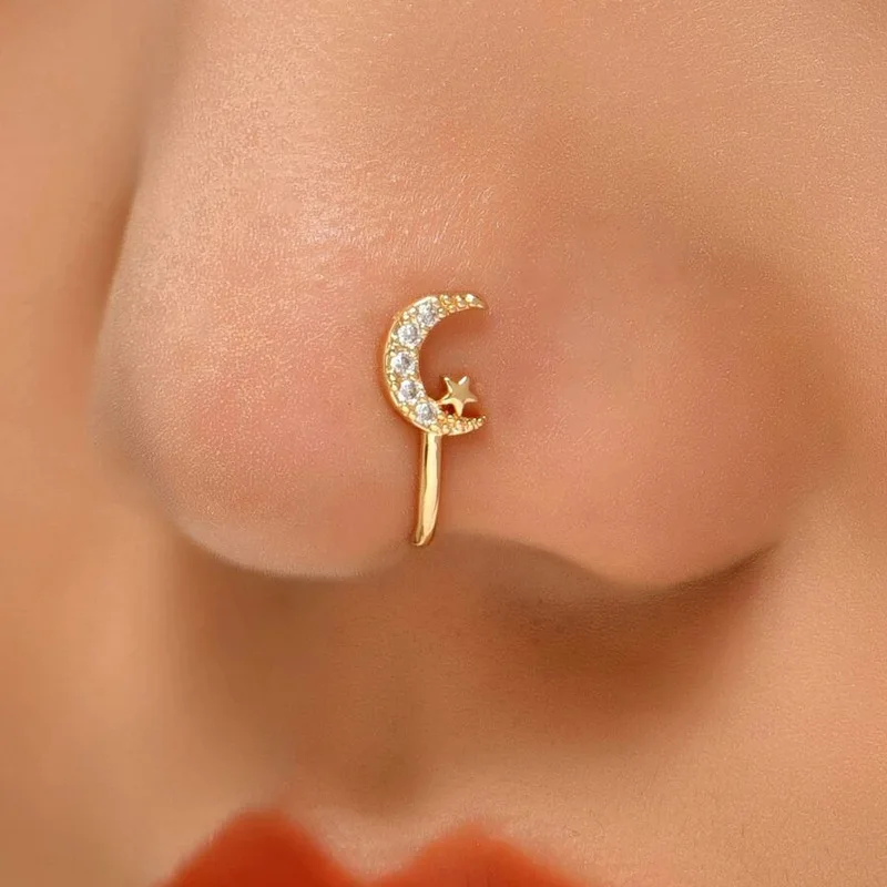 Fashion piercing jewelry more SKU bunny butterfly faux nose ring nose cuff CZ Non Piercing nose clip wholesale Body Jewelry