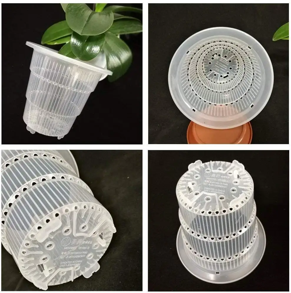 mini clear plastic orchid pot cattleya hybrida planter in 4 inch