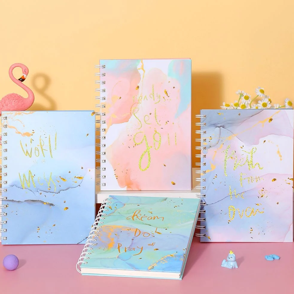 Hardcover Writing Notepad Paper Leaf Coil Notebook Loose-leaf 145x210mm70 Sheets Hard Cover Loose School Notebook 80 Sheets