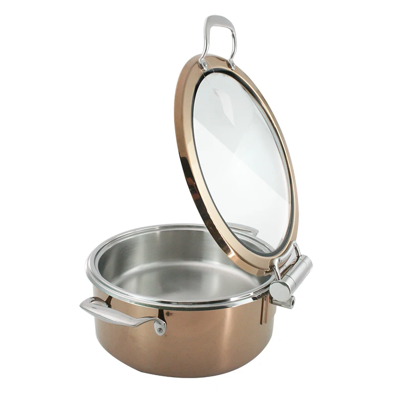 big glass cover Kitchen utensils cookware mini buffet pot for hotel and family party chaffing dish food warmer chafer buffet