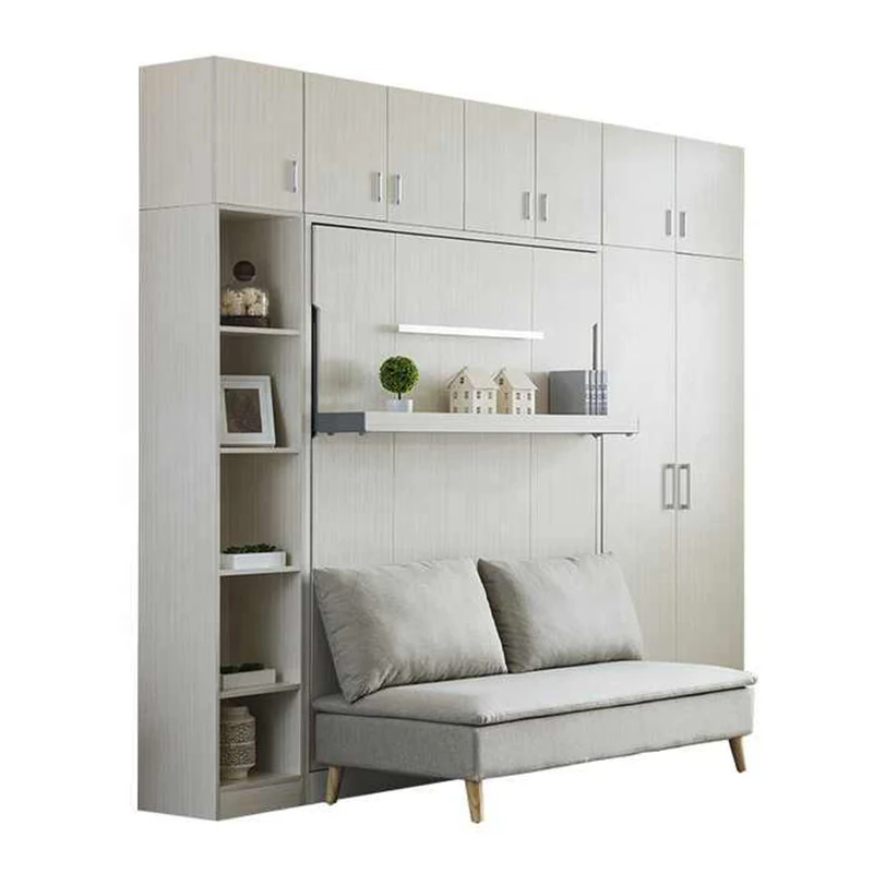 High Quality Folding Wall Bed Murphy Bed with Sofa Wardrobe Space Saving Murphy Bed Mechanism