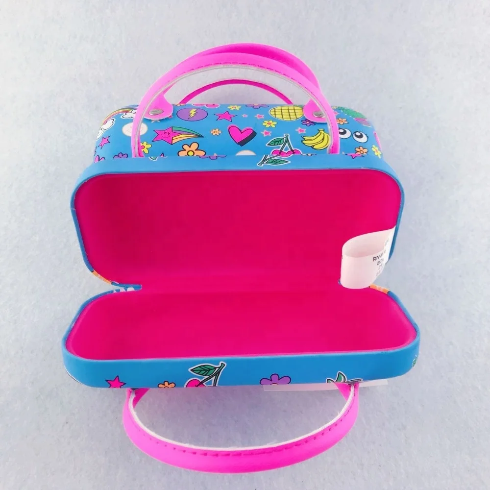 Wholesale Factory Directly Cute Cartoon Pu Leather Sunglasses Box High End Kids Glasses Case Box With Handle