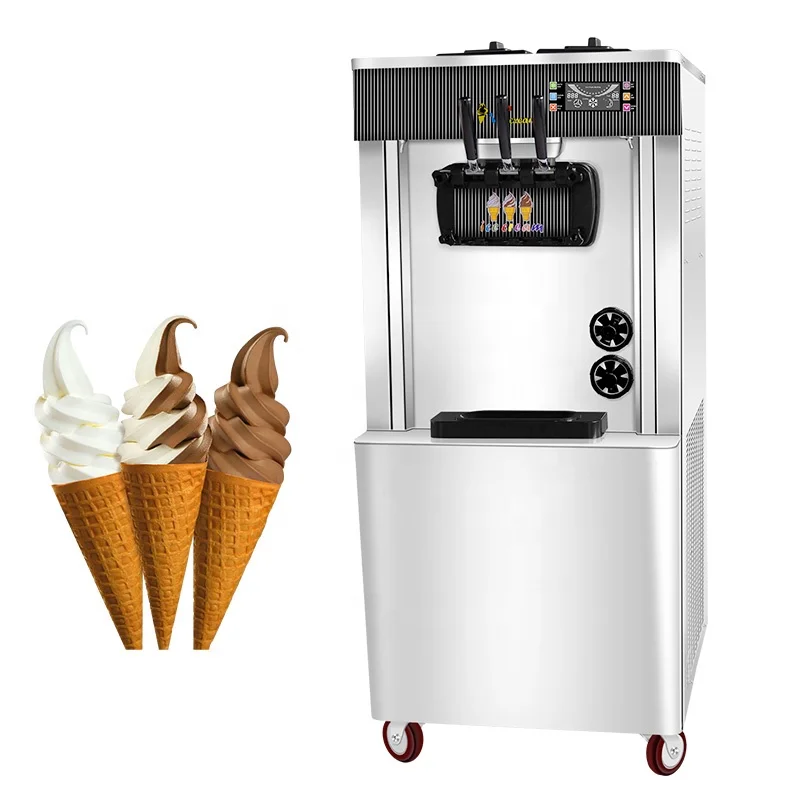 42-48L(11~12.5gal)/H Commercial Soft Ice Cream Machine 2650W Frozen Yogurt Maker