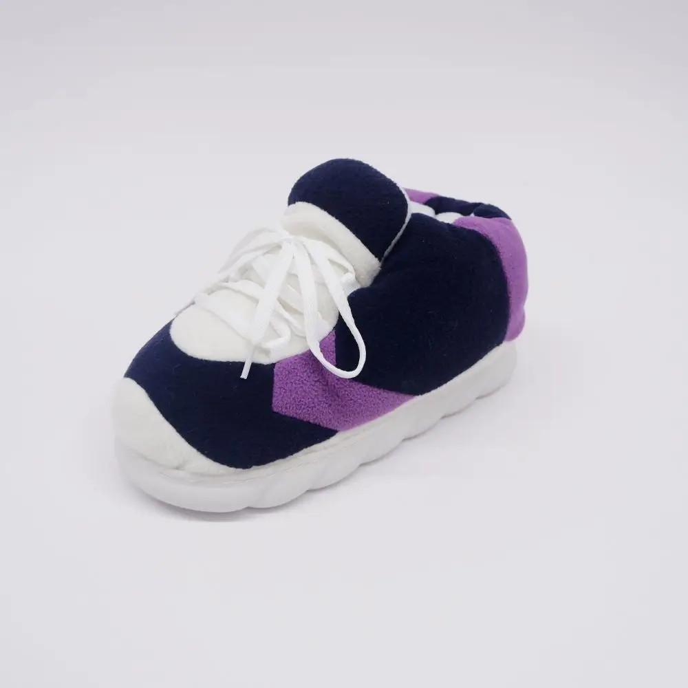 Hot Closed Toe Unisex Polar Fleece Navy Blue Indoor Outdoor Warm Football Shoes Sneaker Slippers