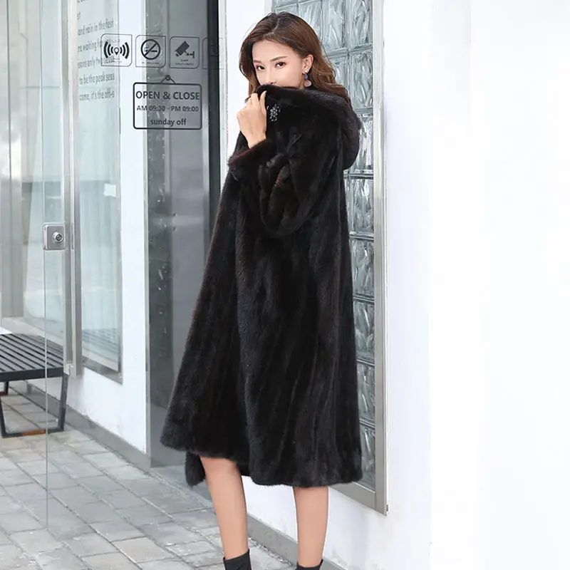 2022 new spring high quality winter thick warm real leather jacket mink coat women