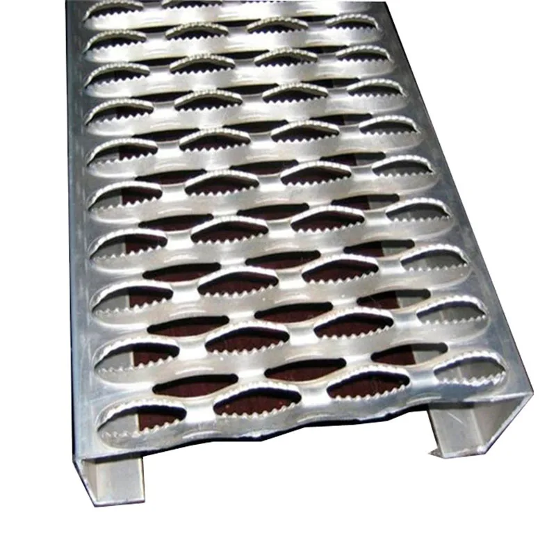 safety anti skid diamond channel perforated metal grip strut safety grating tread treads