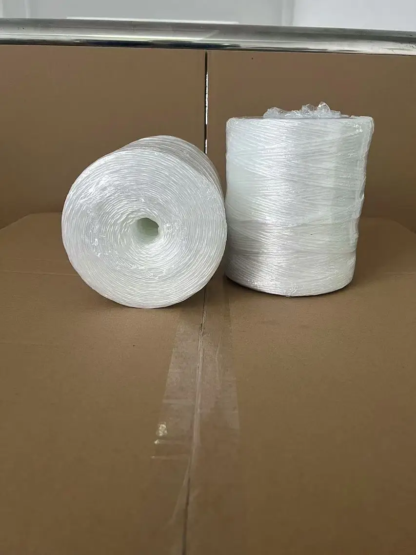 pp twisted plastic agricultural baler twine  string yarn white rope tomato twine
