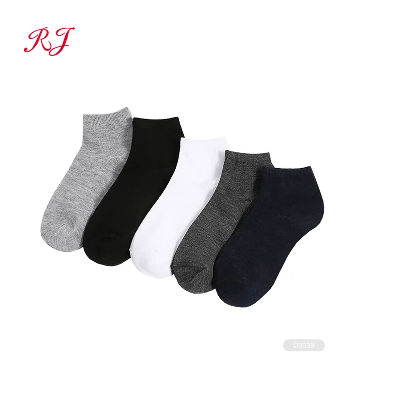 RJ-D0052 short mens socks 100% cotton men ankle socks