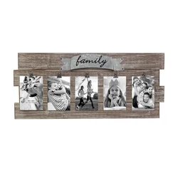 Wholesale 12 inch digital wooden girl funny large black  photo frame set collage picture frames