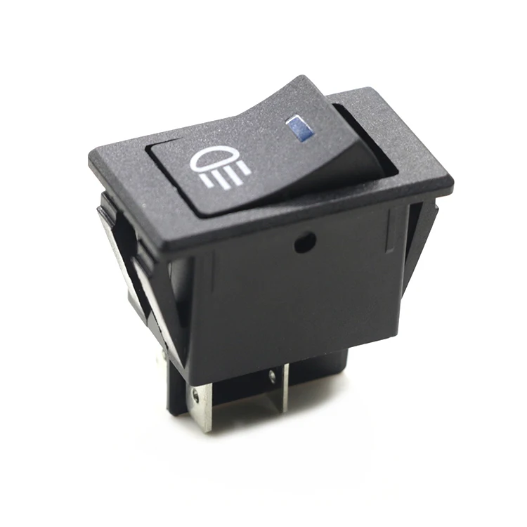 5A 12VDC DPST 4 Pin ON-OFF PCB Illuminated Auto Car Switch Labels