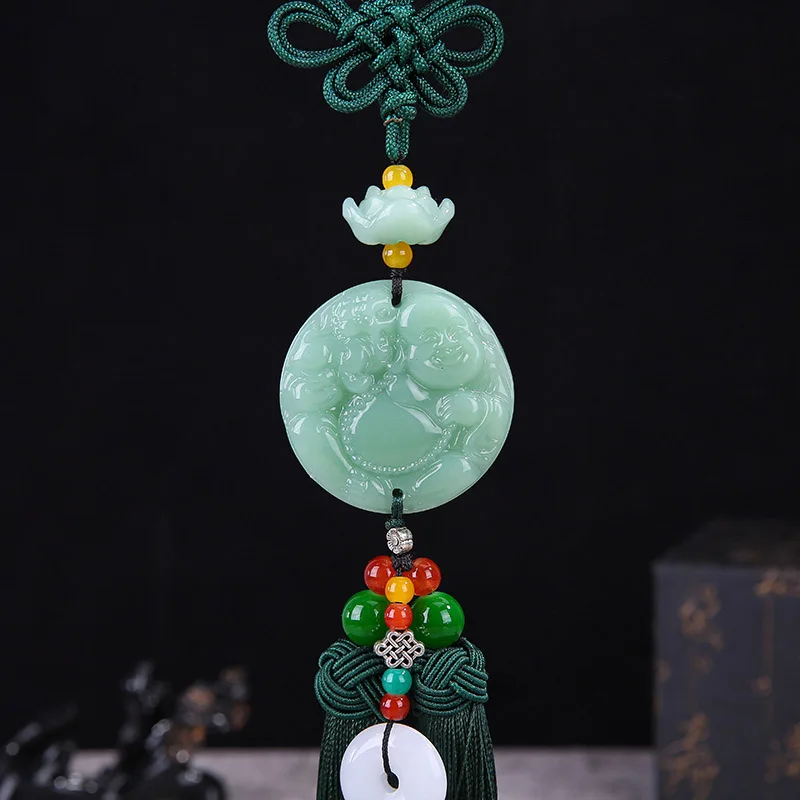 Safe car pendant Ping An Chinese knot tassel ornaments unique car hanging decoration accessories