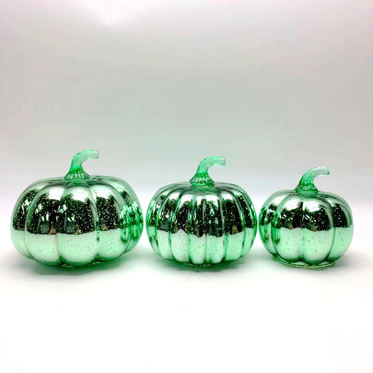 Wholesale Custom Beautiful Handmade Blown Glass Pumpkin Sculpture Murano Glass Crafts For Home Halloween Decoration