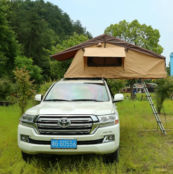 
Ontdoor Convinent Car Tent Waterproof Camper Trailer Tents Four-season Tent 280g Canvas Quick Automatic Opening One Bedroom Size 