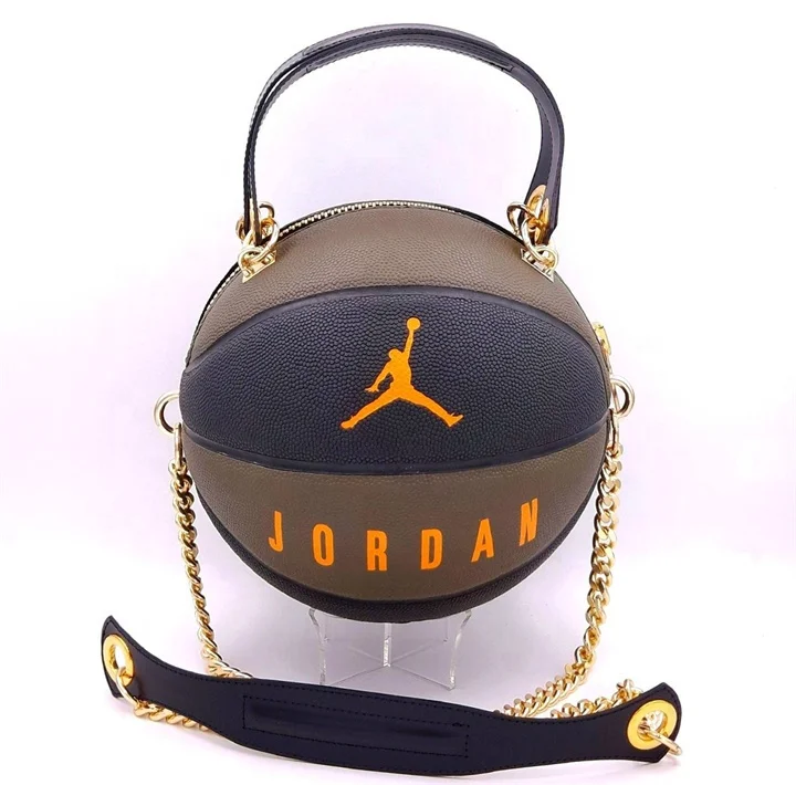 Hand Bag 2024 New Design Basketball Football Ball Bag Purse Bowling Ball Soccer Bag Round Leather Chain Handbag
