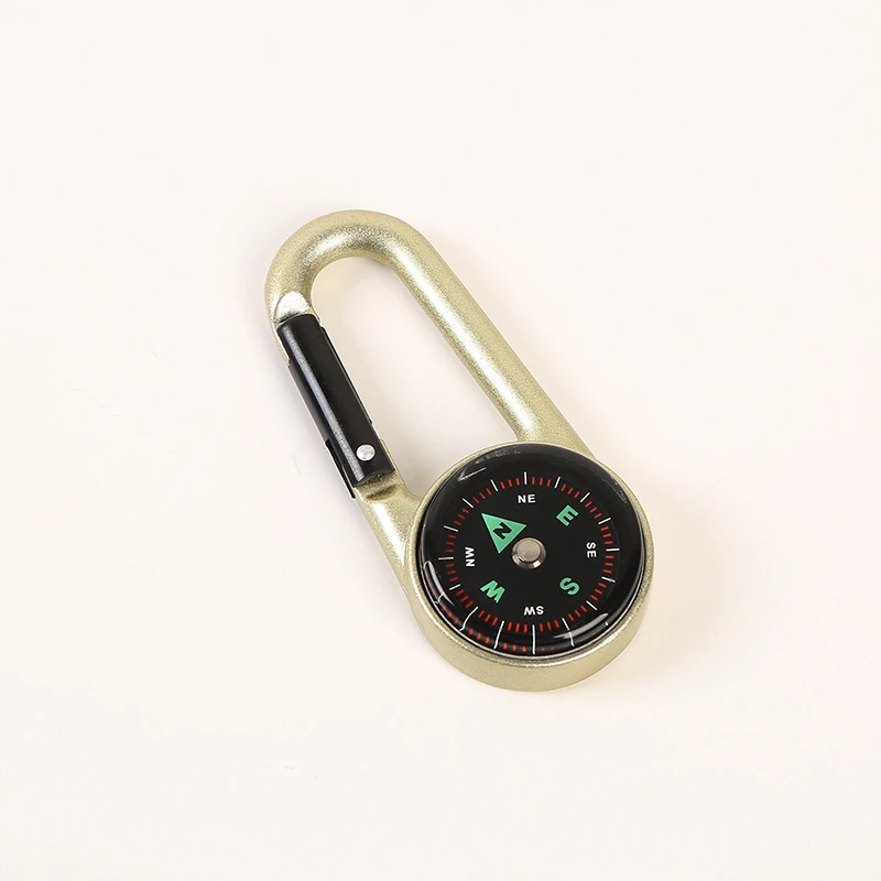MU Custom Keychain Portable Hanging Buckle Carabiner Compass For Outdoor Hiking