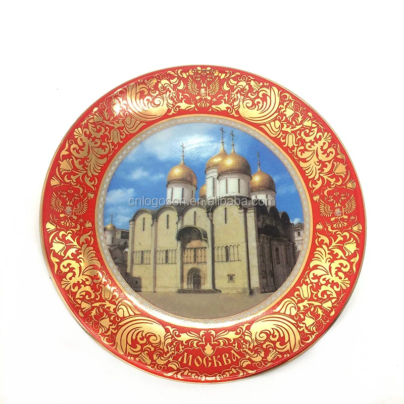 Russia Style Souvenir Decorative Ceramic Plate High Quality